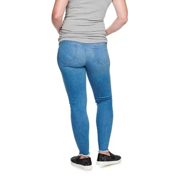 Maternity Sonoma Goods For Life® 12 14 Black Over-The-Belly Jeggings New - Picture 2 of 3